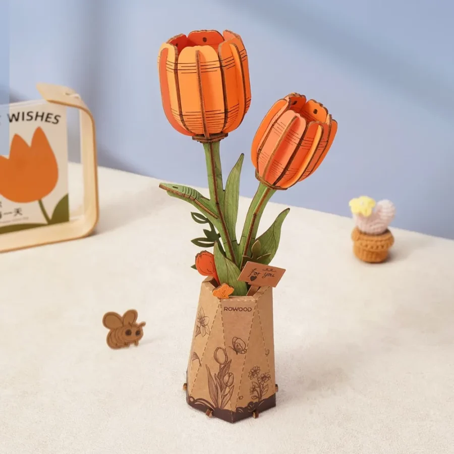 Robotime 3D Puzzle Orange Tulip TW081