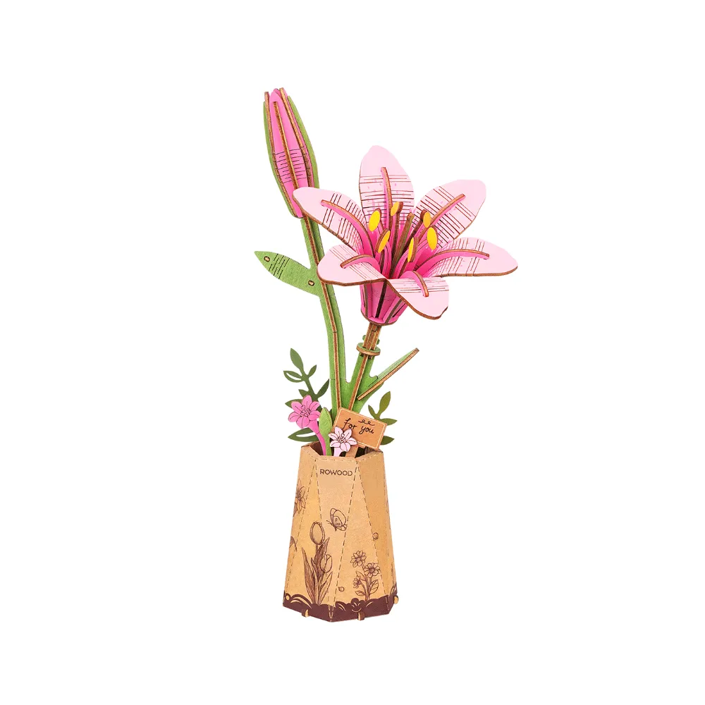 Robotime 3D Puzzle Pink Lily TW071