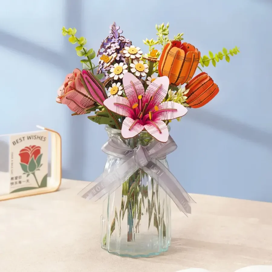 Robotime 3D Puzzle Pink Lily TW071