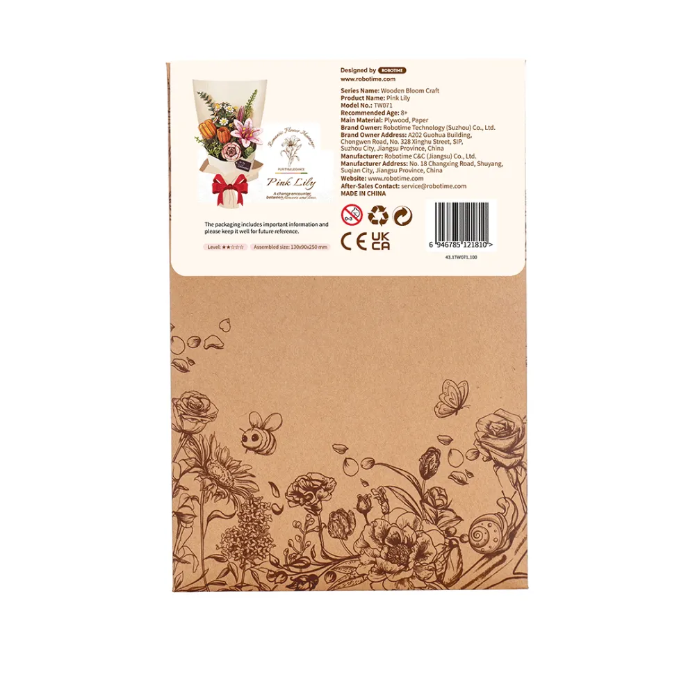 Robotime 3D Puzzle Pink Lily TW071