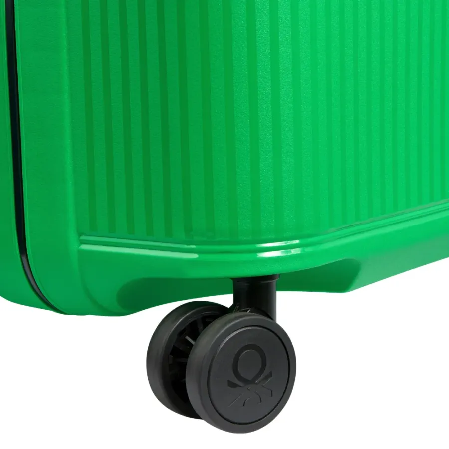 Srednji Kofer Delsey Benetton Color Block Hardside, zeleni