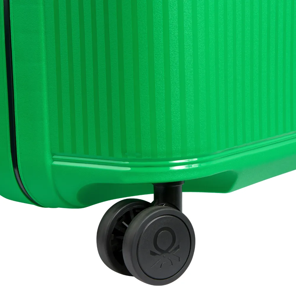 Srednji Kofer Delsey Benetton Color Block Hardside, zeleni