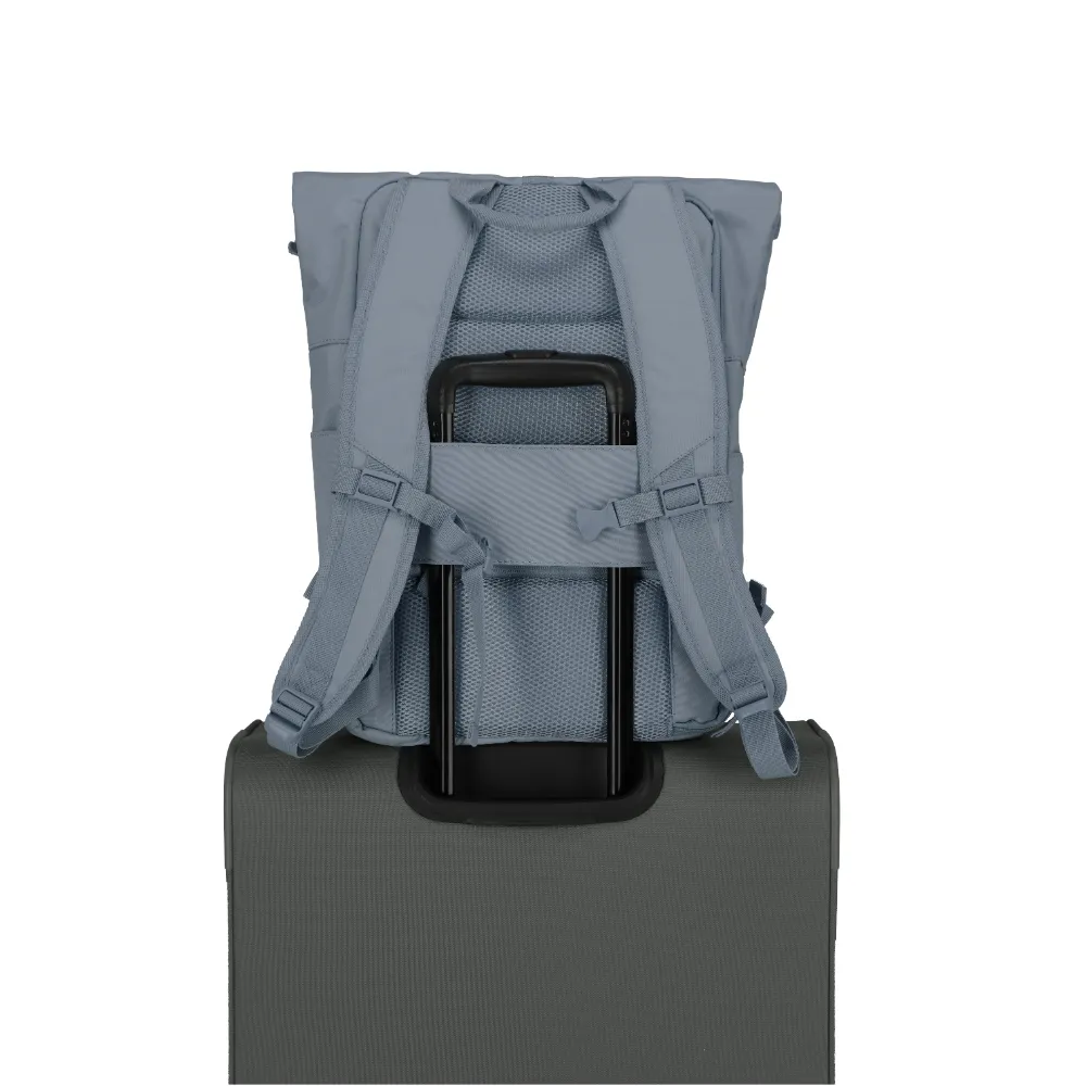 Putni ranac Travelite Basic Rollup, plavo siva