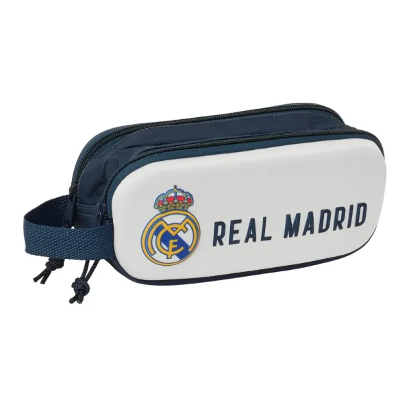 3D dvodelna pernica Real Madrid 21×6×8cm - Bela